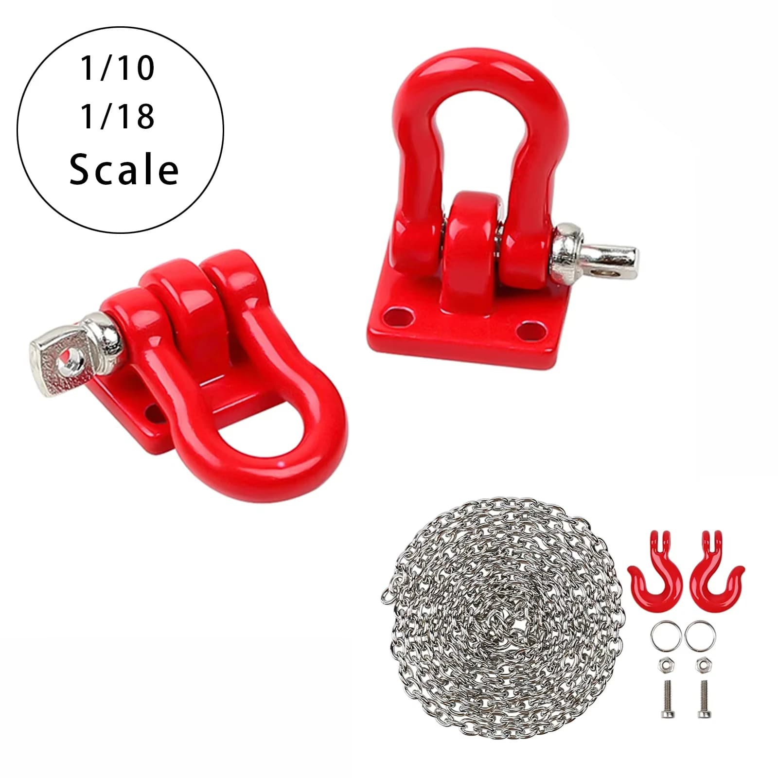 RC 1Sst Trailer Tow Hook Metal Accessories Upgrade for 1:10 RC Crawler Car Redcat Gen8 VS4-10 Axial SCX10 90046 AXI03007 Capra