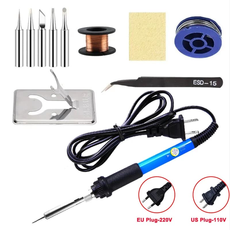 Adjustable Temperature Electric Soldering Iron 110V(US plug) /220V(EU Plug) 60W Soldering Iron Welding Solder Repair Tool