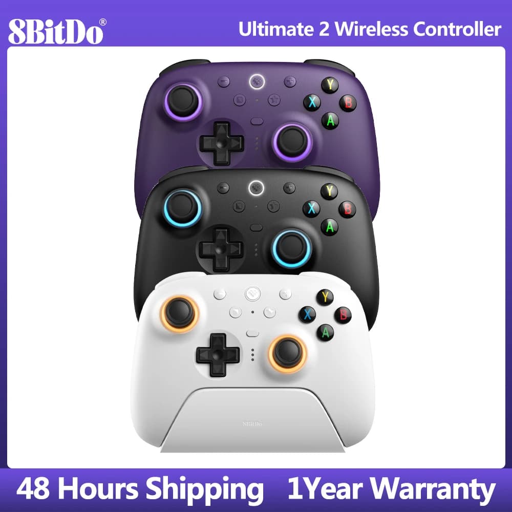 8BitDo Ultimate 2 Wireless Controller,Wireless 2.4g Gamepad With TMR Joystick For PC , Windows 10,11 , Android