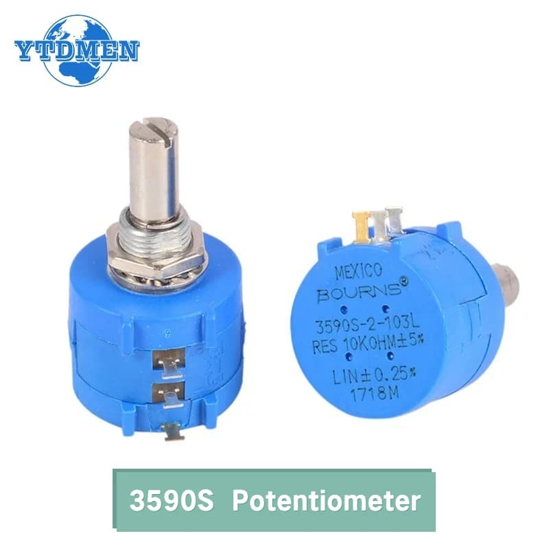 1PCS Potentiometers Precision Multiturn 3590S Wirewound Potentiometer Adjustable Resistor 100R 200R 2K 5K 10K 20K 50K 100K Ohm