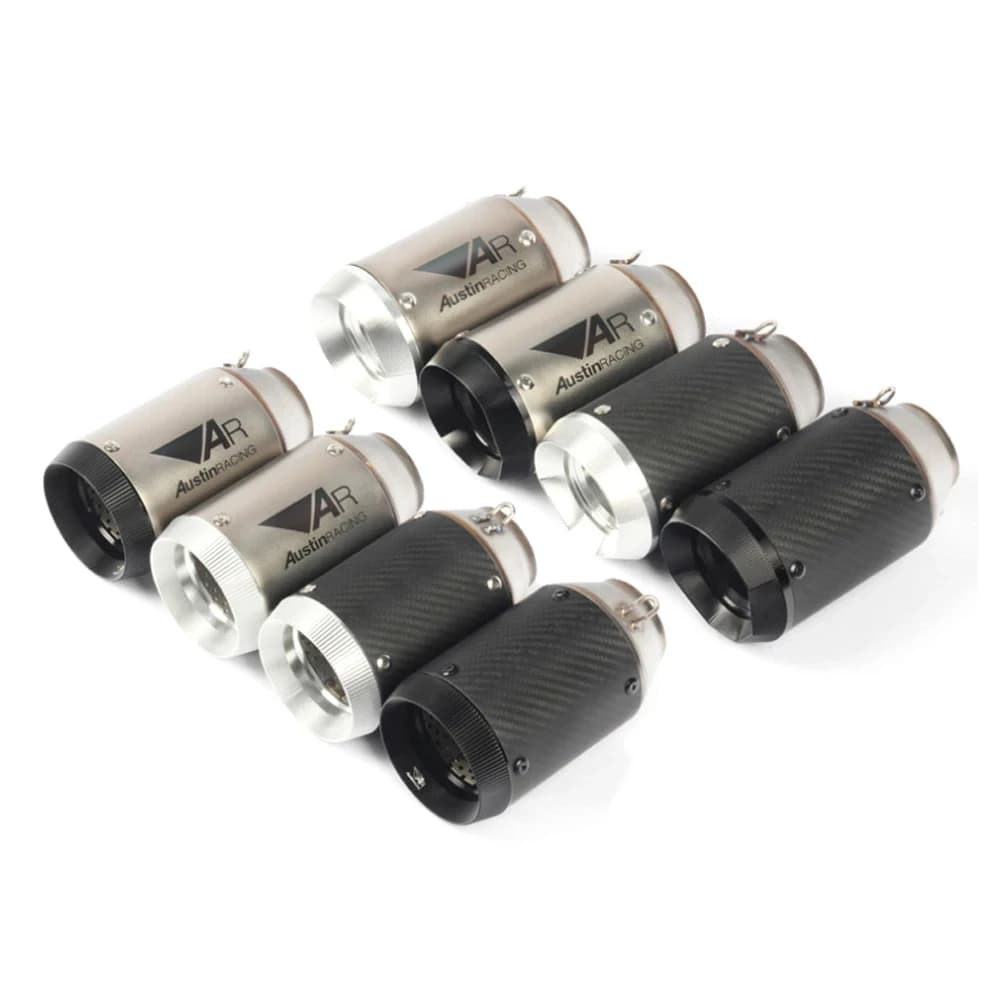 51mm Universal Slip On Motorcycle GP Exhaust CNC Carbon Fiber Escape Muffler For Kawasaki Z900 FZ6 RC390 S1000XR