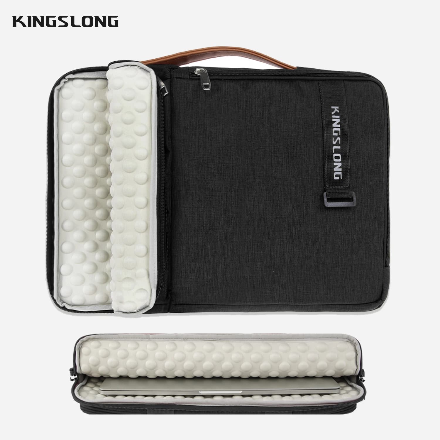 KINGSLONG High Quality Laptop Bag Business Messenger Shoulder Handbag with Soft Sponge Ball 17 inch for MacBook HP Dell Lenovo