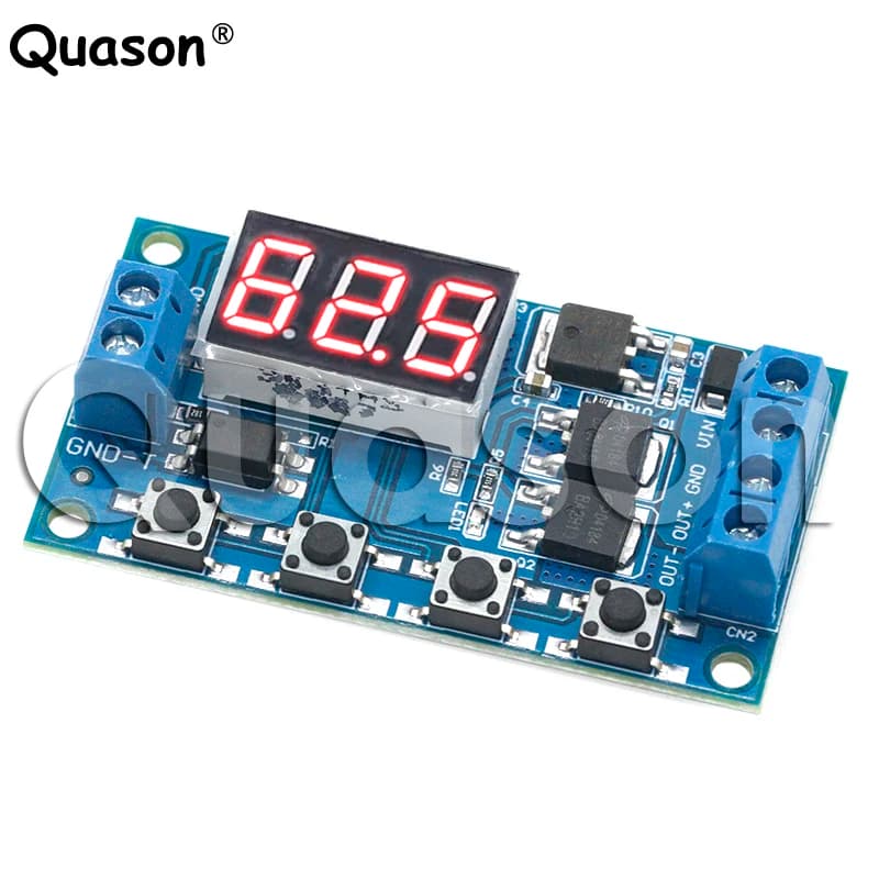 DC 12V 24V Dual MOS LED Digital Time Delay Relay Trigger Cycle Timer Delay Switch Circuit Board Timing Control Module DIY