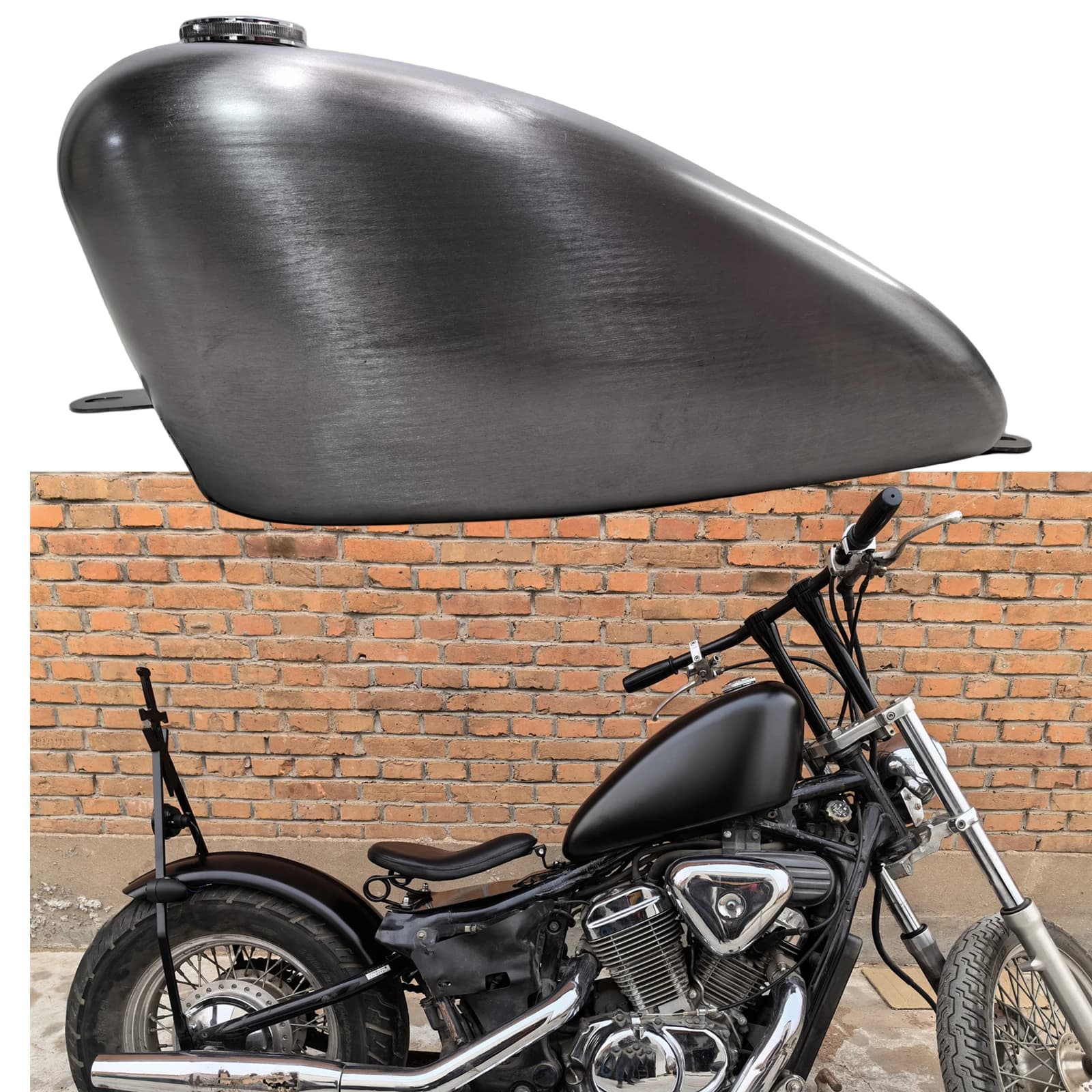 11 L Motorbike Hight Waist Petrol Gas Fuel Tank Gasoline Can For HONDA Steed VLX400 600