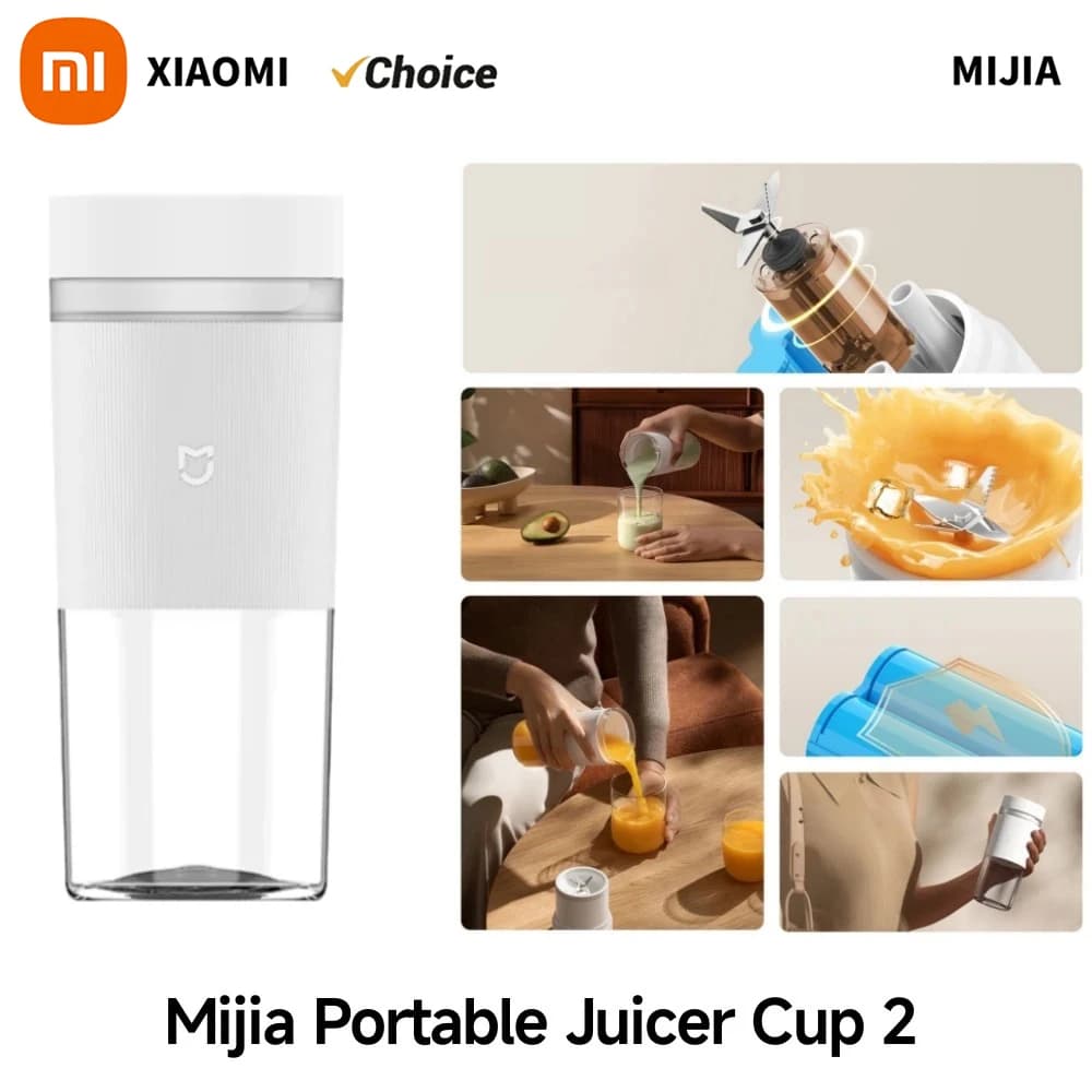 Xiaomi Mijia Portable Juicer 2 Fruit Automatic Juicer Type-C Charging Automatic Rinse Household 300ML Capacity Juicer -CN