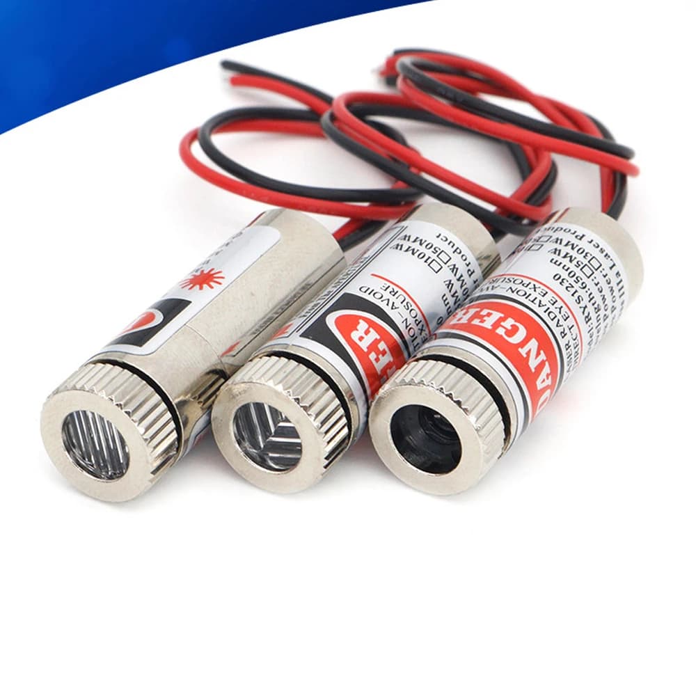 650nm 5mW Red Point / Line / Cross Laser Module Head Glass Lens Focusable Industrial Class