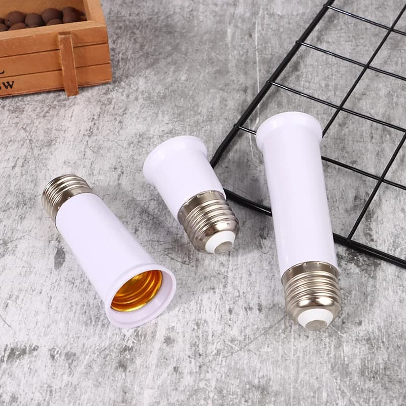 1PC 65mm 95mm 120mm E27 To E27 Extender Lamp Holder Base Bulb Extend Extension Socket Adapter LED Light Adapter Converter