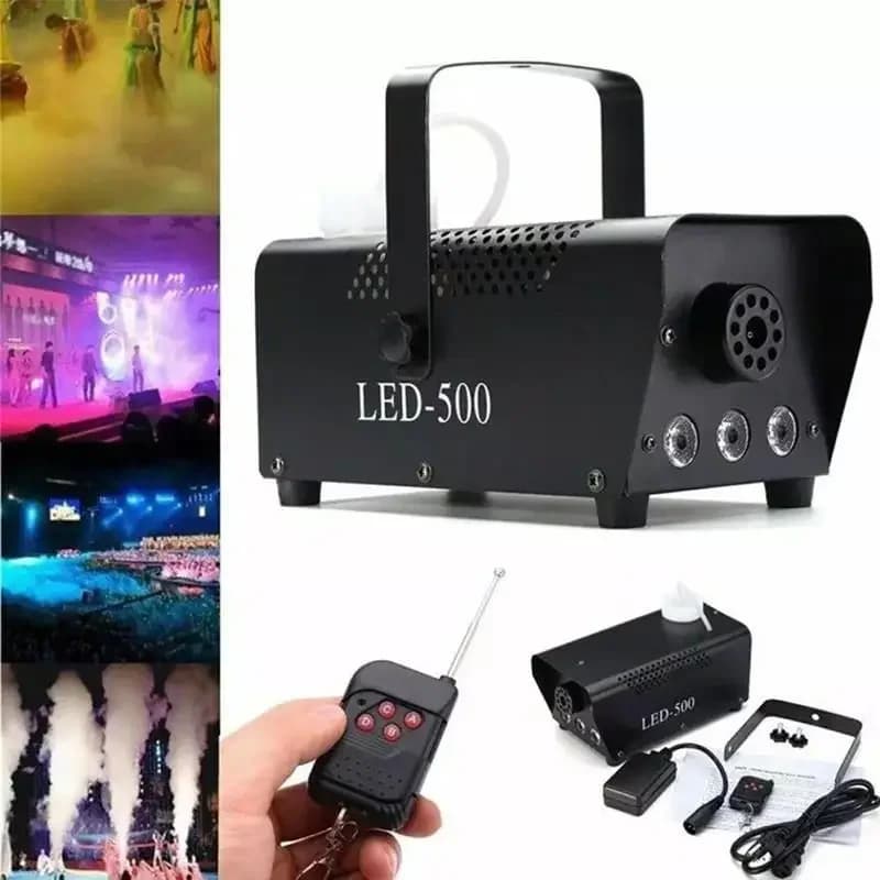 Fog Machine with RGB LED Lights,500W DJ LED Smoke Machine with Wireless Remote Control for Party Wedding Halloween Xmas Effect