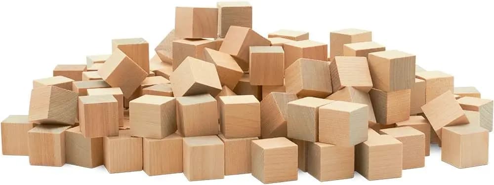 Wooden Blocks, 2000 Cubes, Plain Blocks for Baby Shower, Small Blank Blocks, Birch Wood Cubes for Crafts