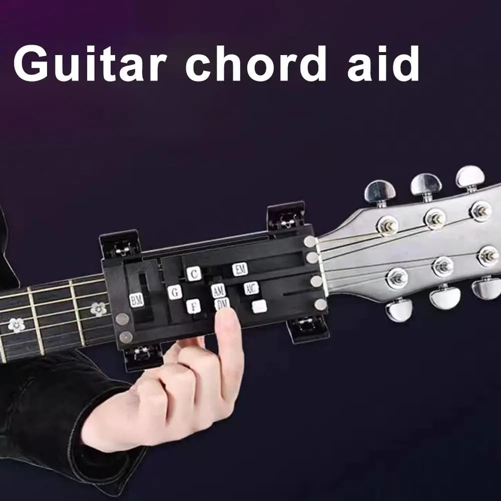 One-Key Guitar Chord Trainer Chord Learning Assisted Tool Folk Guitar Chord Practice Tool for Folk Guitar Beginners Z5F1