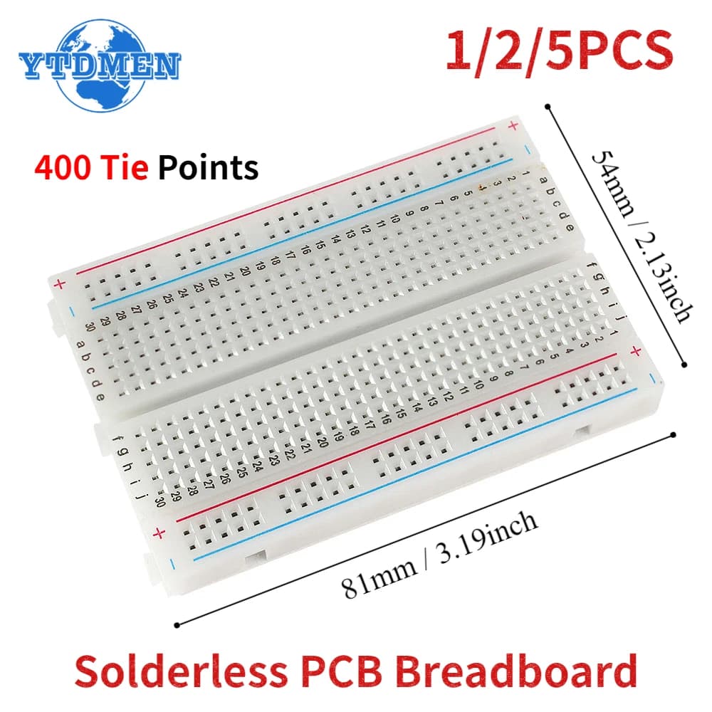 1/2/5PCS Breadboard 400 Tie Point Solderless PCB Mini Universal Test Protoboard DIY Bread Board for Arduino Test Circuit Boards