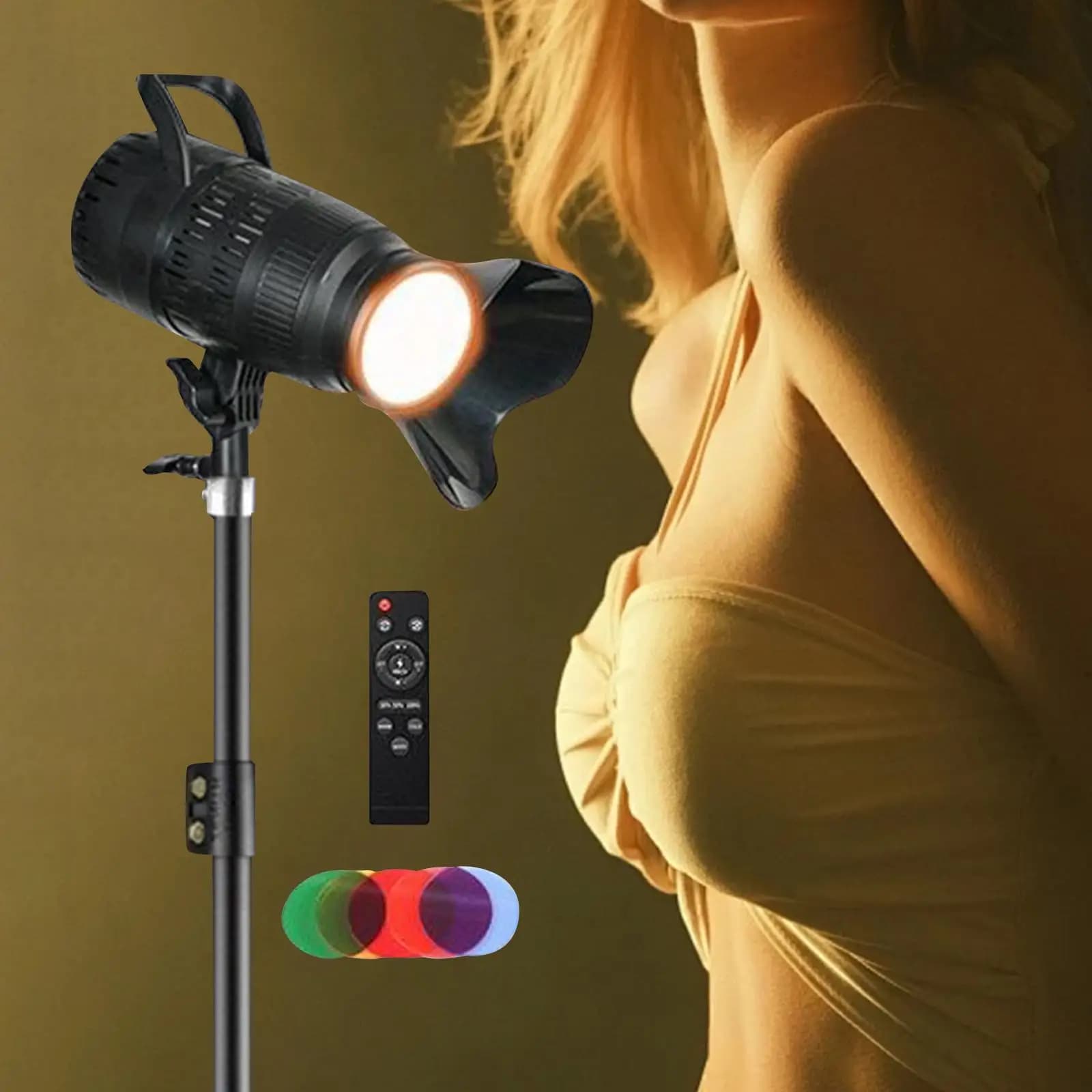 Photography Video Light Lamp with Adjustable Tripod Stand RGB Studio Streaming Light for Portrait Live Streaming Vlogging