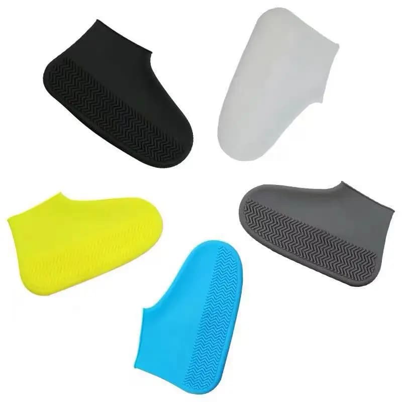 Waterproof Silicone Shoe Covers Non-Slip Rubber Overshoes For Rainy Days Reusable Boot Protectors M/L Wet Weather Accessories