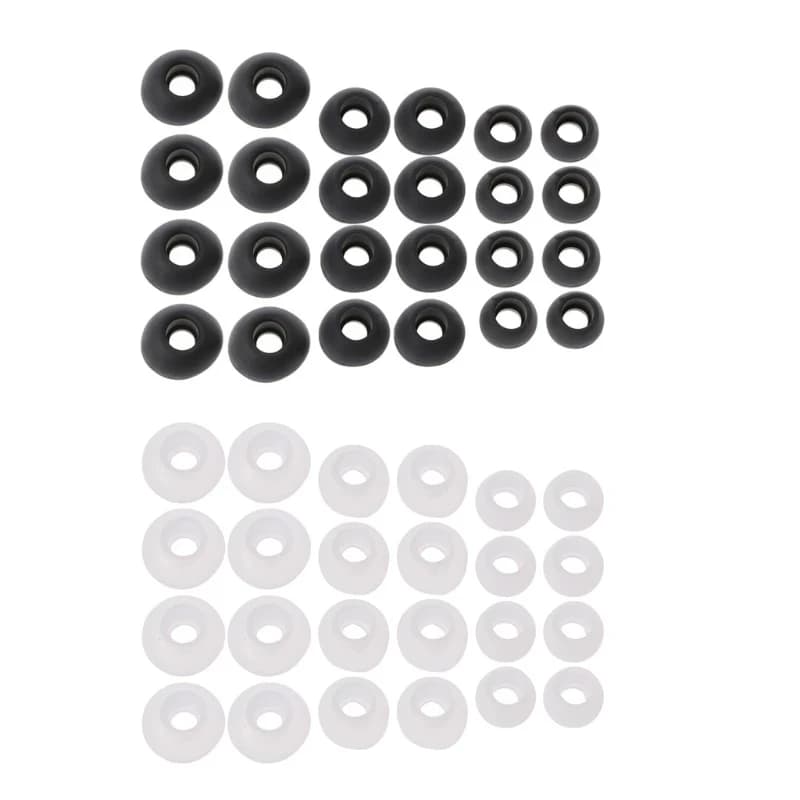 12 Pairs(S/M/L) Soft Clear Silicone Replacement Eartips Earbuds Cushions Ear pads Covers For Earphone Headphone