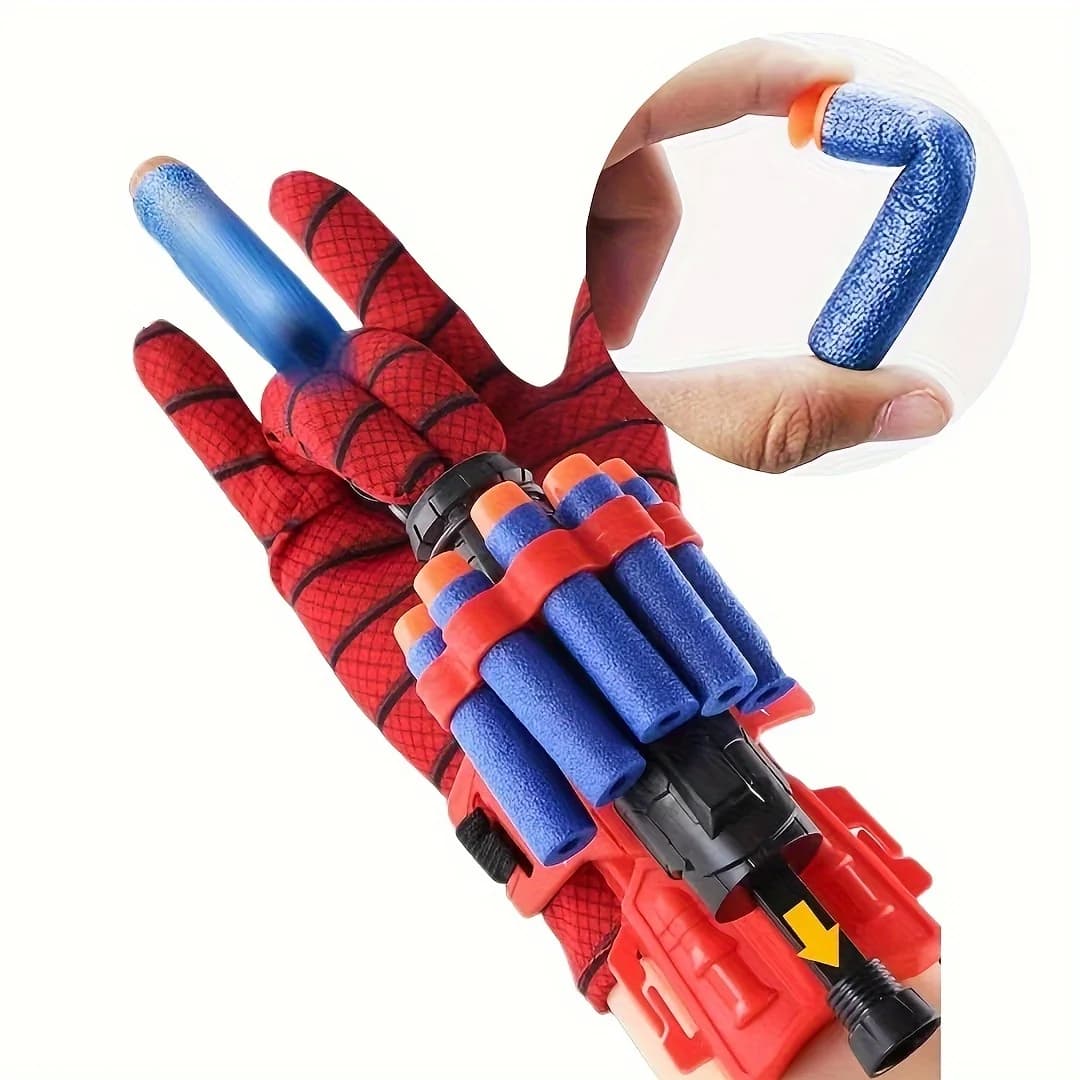 1pcs Spider Web Shooters Toy , Hero Launcher Wrist Toy Set,Cosplay Launcher Bracers Accessories, Soft BombFunny Educational Toys