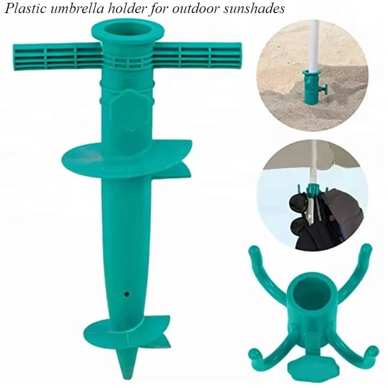 1pc Umbrella Base For Sun Beach Patio Sand Ground 31*17 Cm Plastic Outdoor Furniture Yard Garden Outdoor Living Accessories