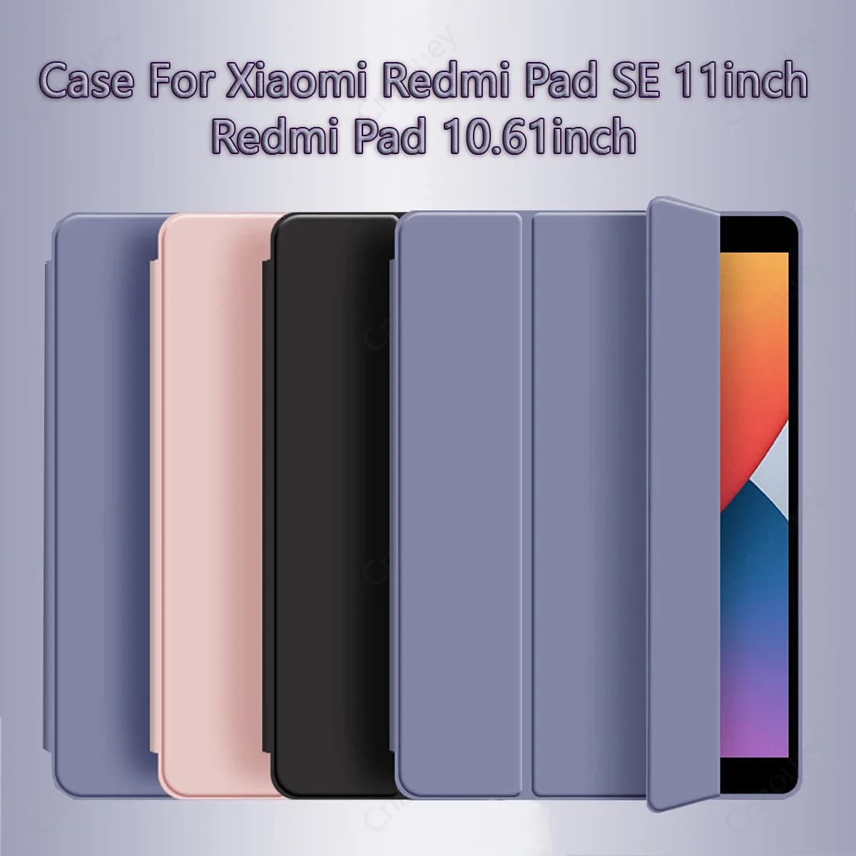Case for Xiaomi Redmi Pad SE 11" 2023 Flip Stand PU Protective Cover for Redmi Pad 10.61" Leather Shell Tablet Protective Case