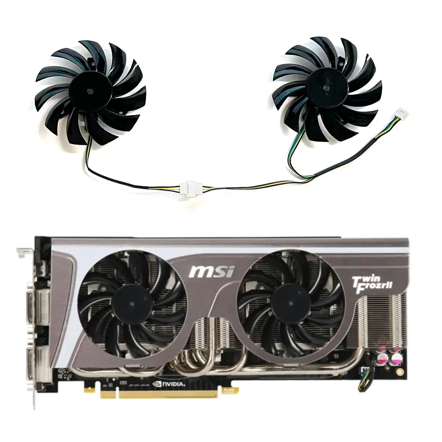 New For MSI GeForce N580 570 560 560ti 480 465 460GTX Twin FrozrII OC Graphics Card Replacement Fan PLD08010S12HH