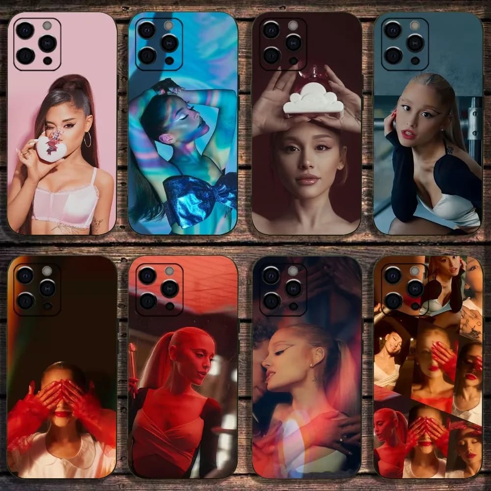 A-Ariana G-Grande Yes And Phone Case For Apple iPhone 15,14,13,12,11,Pro,X,XS,Max,XR,Plus,Mini Soft Black Cover
