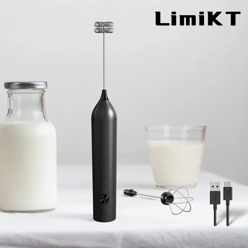 LimiKT Electric Milk Frother Electric Egg Blender Coffee Tool Baking Tool TypeC Rechargeable
