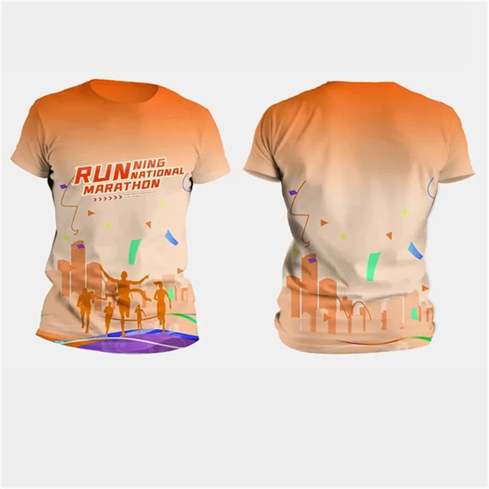 Running Sports 3d Printing Summer Unisex Short Sleeve T-Shirt Fitness Sports Outdoor Quick Drying Loose And Comfortable Clothes