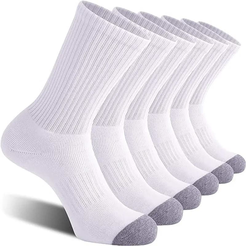 Large men's socks, foreign trade cotton socks, long tube wholesale, sports socks, white autumn and winter men's long socks