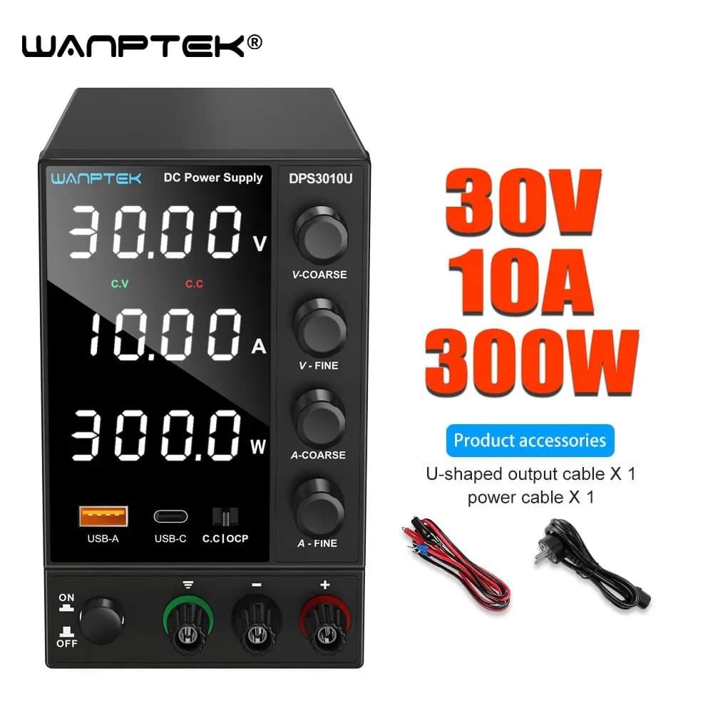 Wanptek 30V 5A 10A DC Power Supply Adjustable Digit Display Laboratory Power Supplies Voltage Regulator 60V 5A 120V 3A Repair