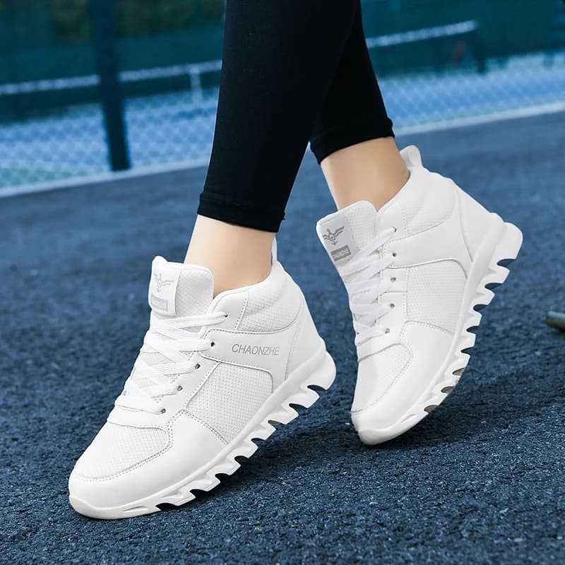 6.5cm Elevator Shoes for Women Gain Height Breathable Female Running Shoes Casual Sneakers Sport Woman Lady Shoe Big Size 36-42