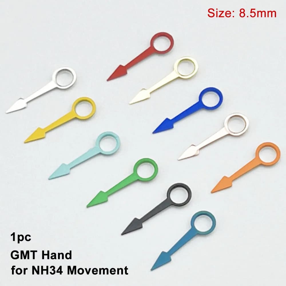 8.5mm NH34 Hand Colored Watch Pointer for NH34 Movement Modified Part Replacement GMT Hand
