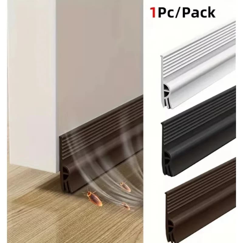 1m Door Bottom Sealing Strip Self-adhesive Sound Insulation Anti-theft Door Waterproof Home Decoration Gap Baffle