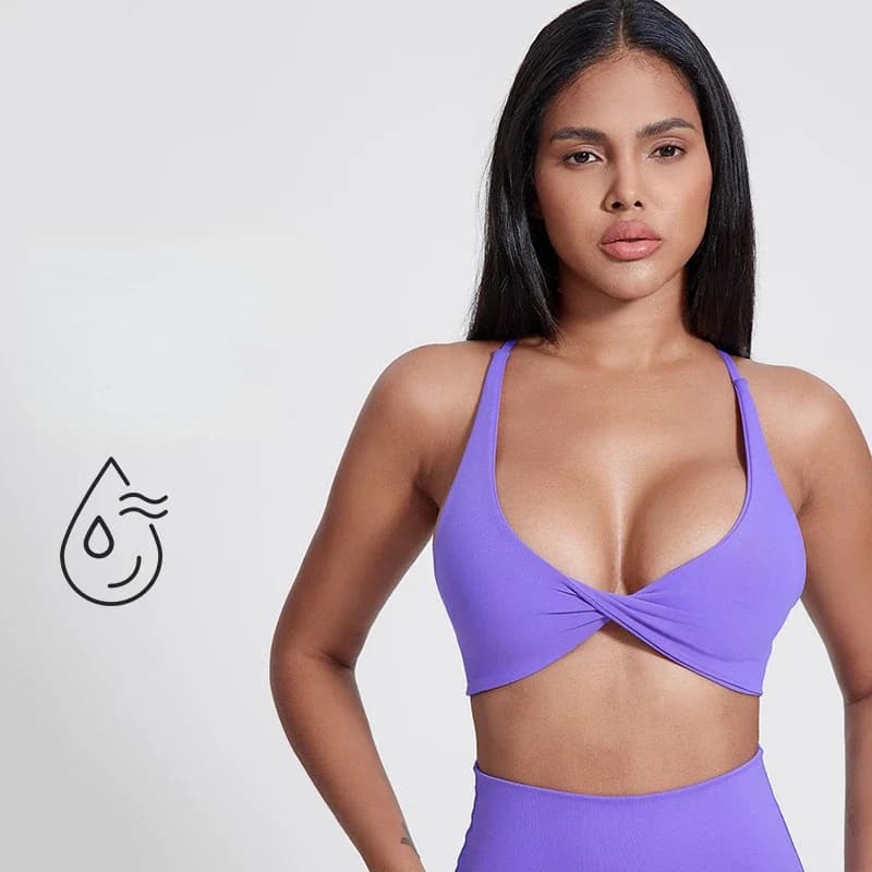 SHINBENE Summer with Chest Pad Outside To Wear Inside with Slim Back Sexy Cross Back Sports Underwear Fitness Halter Vest Women