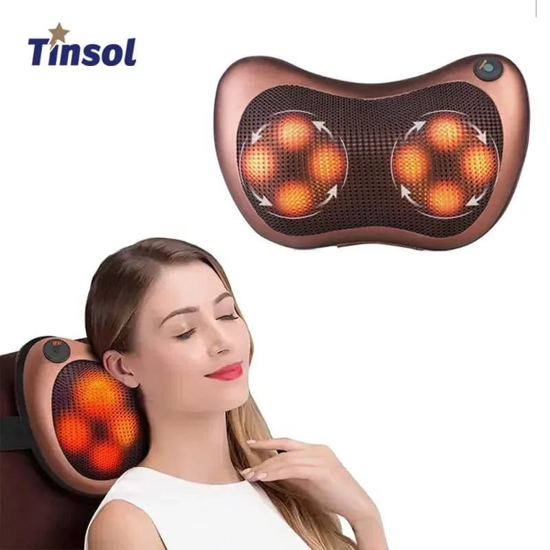 TINSOL Neck Massager Back Massage Pillow for Pain Relief Deep Tissue Massage Cervical Massage Pillow for Relaxation