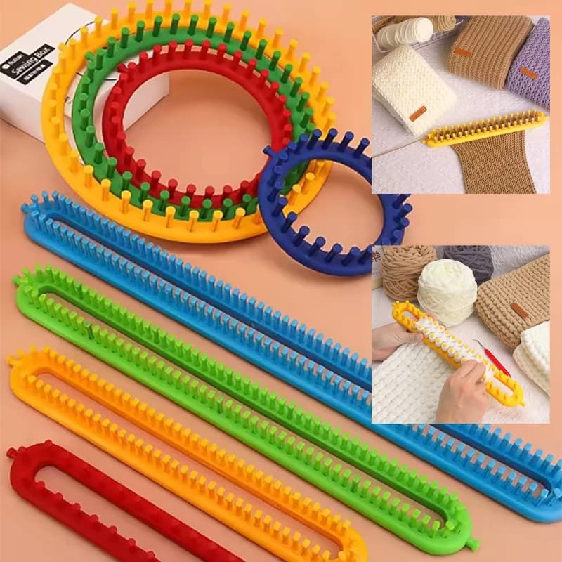 DIY hand weaving tools round knitting machine knitting scarves sweaters hats shawls sewing knitting machines braids