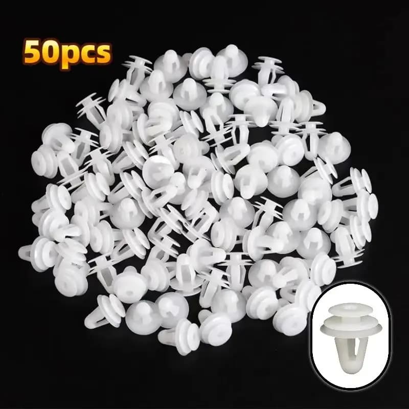 50Pcs Auto Bumper Mudguard Automotive Fastener Clip Car General Accessories Car Interior Door Panel Card Trim Fastener Clips