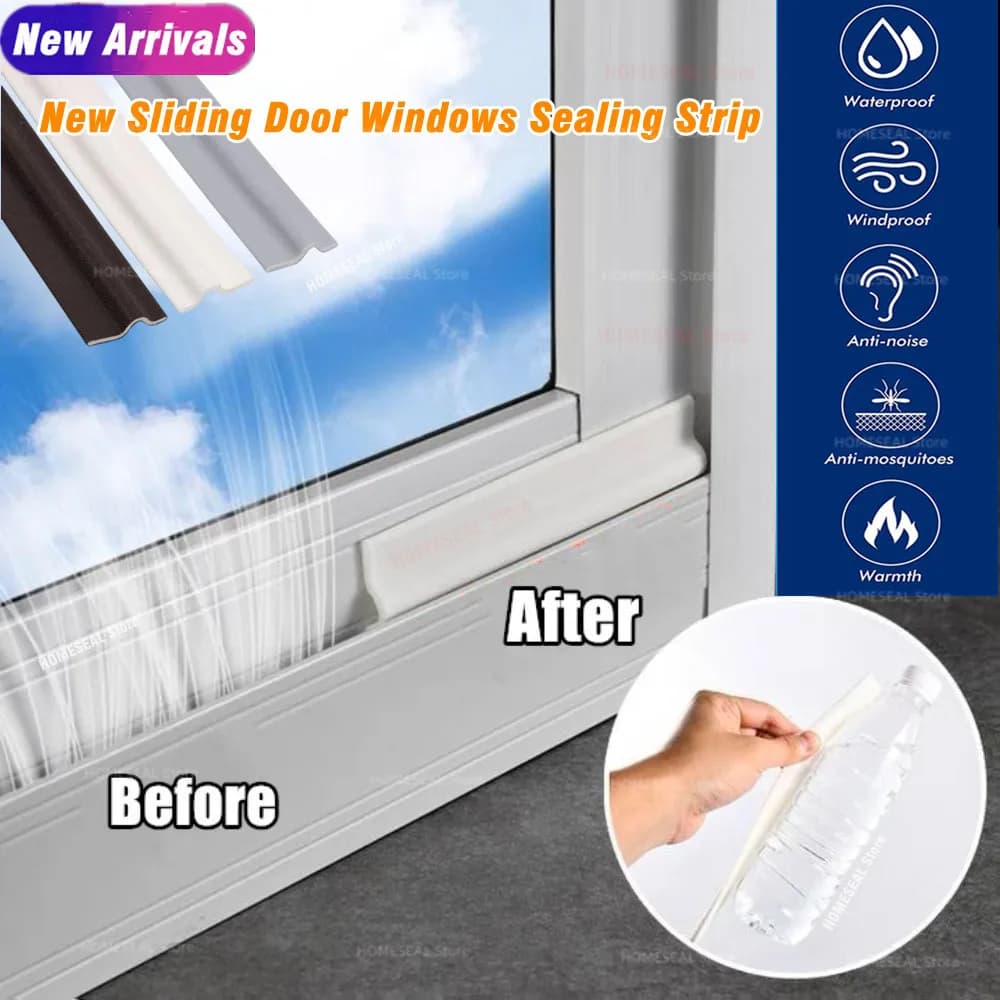 40M Sliding Window Seal Strip White Black Acoustic Insect Windproof Dust Stopper Stripping Door Gap Filler Tape Wearable Sealer
