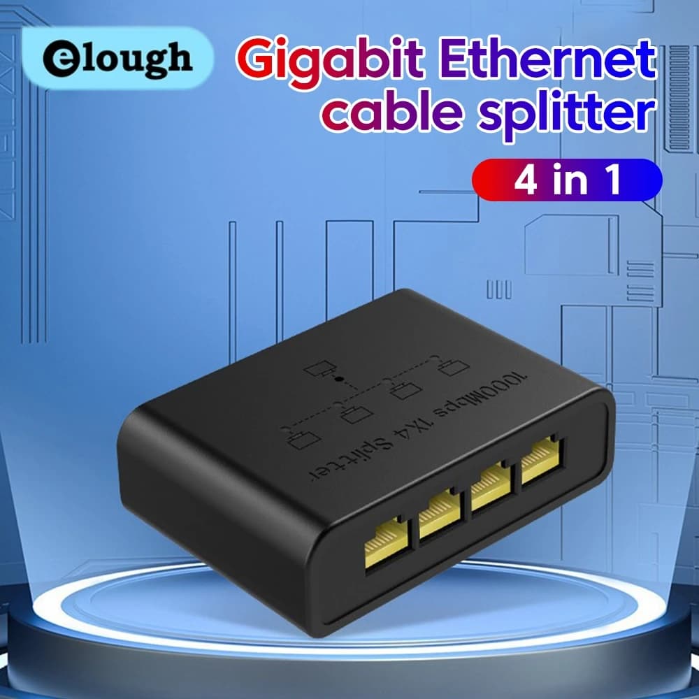 Elough 5-port Gigabit Network Switch Ethernet RJ45 Network Port Network Cable Connection Switch Network Splitter Cable Expander