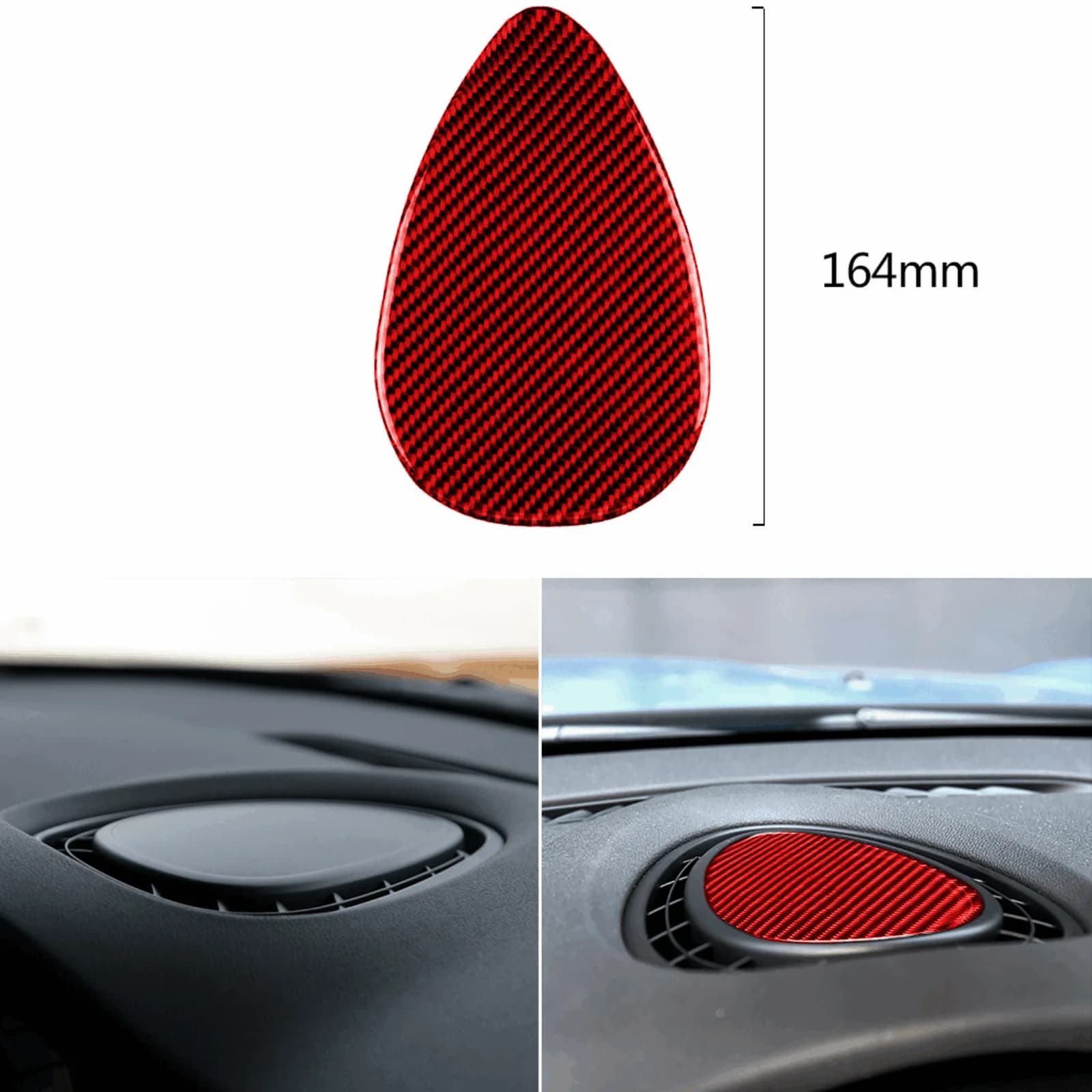 Real Carbon Fiber Air Outlet Vent Sticker For Mini Cooper F56 F55 F54