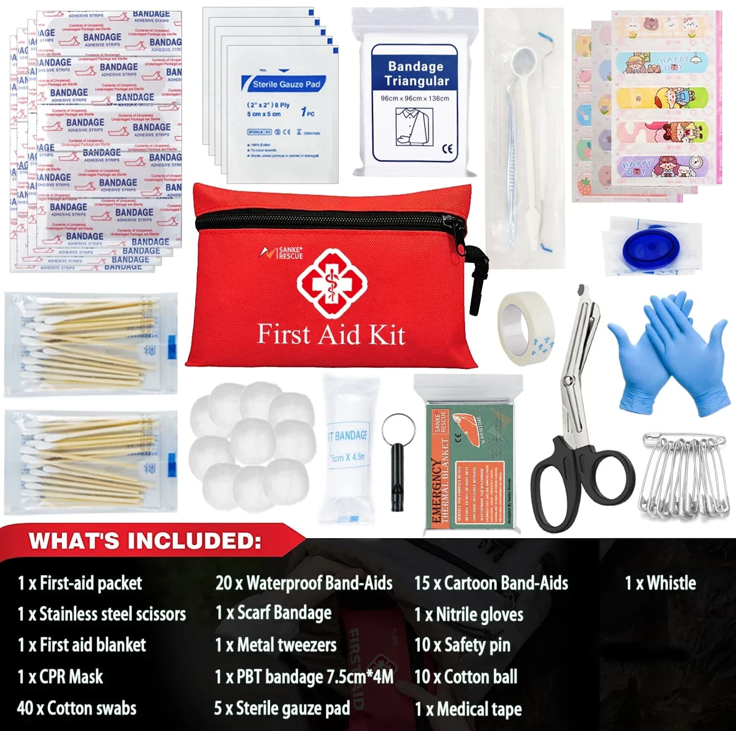 First Aid Kit 26-330 Piece All-Purpose Tactical Emergency Kit In The Car Acessories Survival Kits Camping Medical Bag