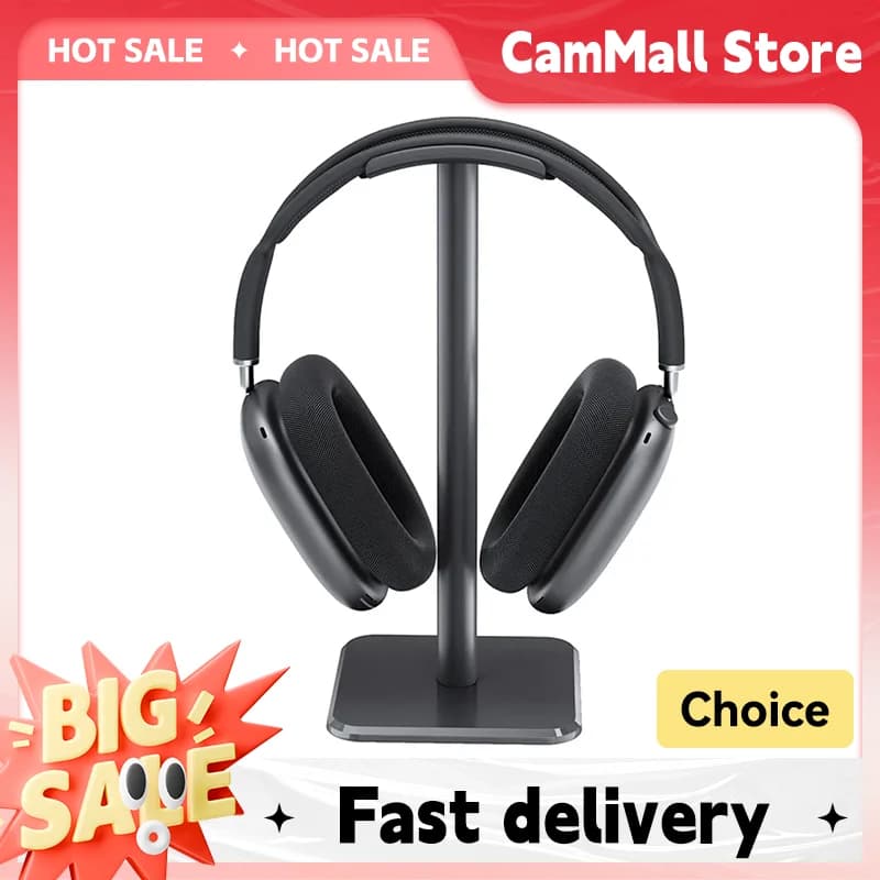 Aluminium Alloy Headphone Stand Space Saving Desktop Rack for Home/Office Sturdy Stylish Earphone Bracket with Strong Bearing