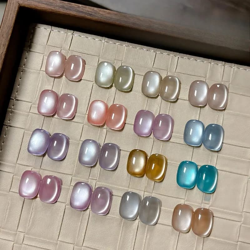 Canned Explosive Cat Eye Adhesive Servise Nail Polish Glue Popular Selling Porcelain White Crystal Exquisite Nail Decorations