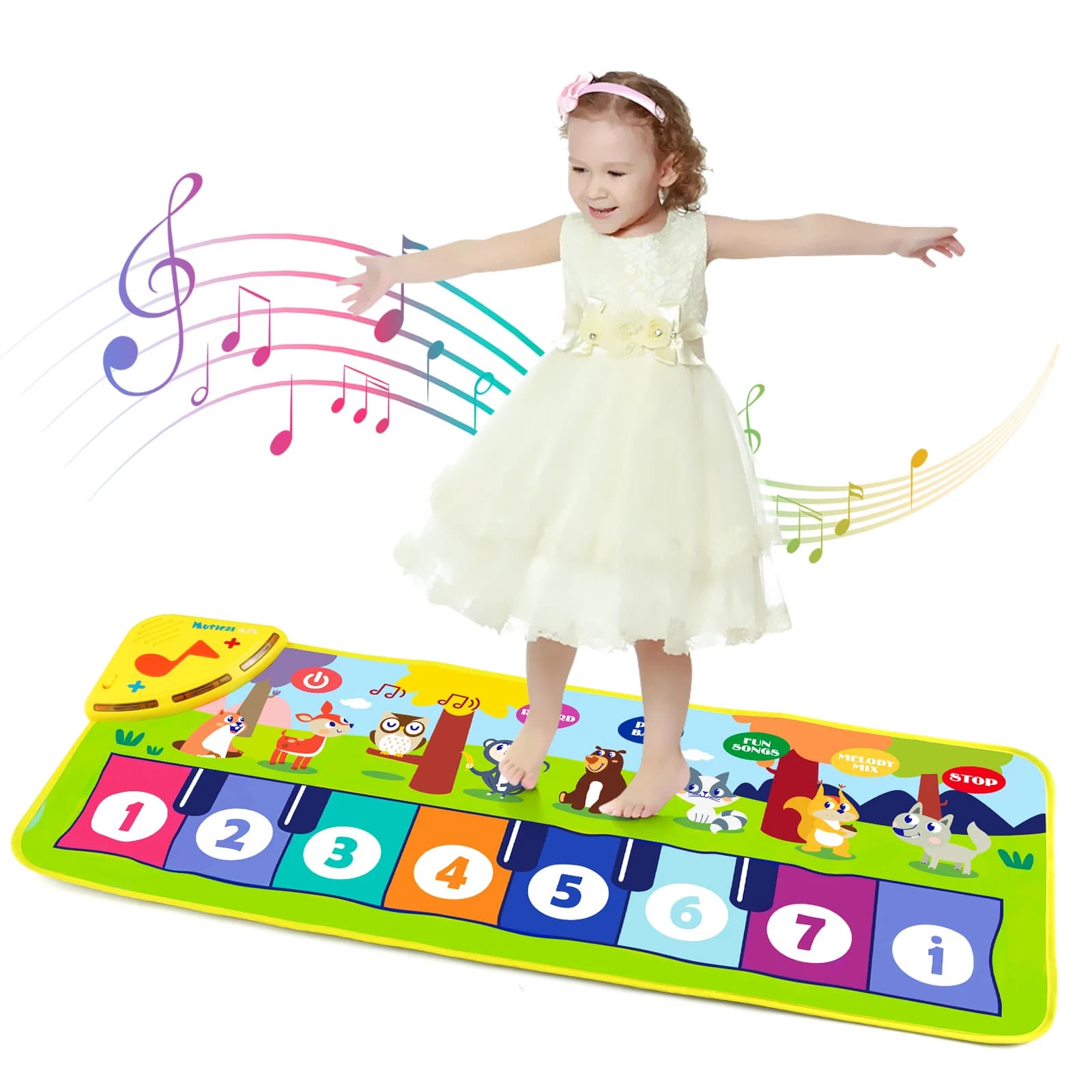 80*30cm Kid Music Piano Mat Toddler Floor Baby keyboard Dance Mat with 8 Animal Sounds Baby Mat Educational Toys For Kid Gifts