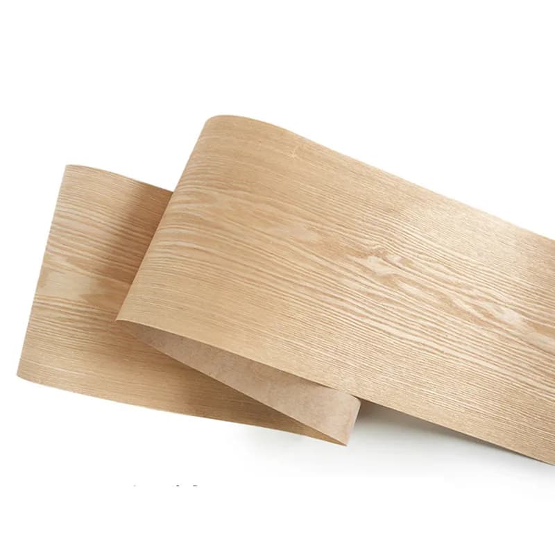 1 Roll Natural Ash Solid Wood Veneer For Audio Furniture Chair Thin Handmade DIY Decorative Panel Skin Speaker Renovation