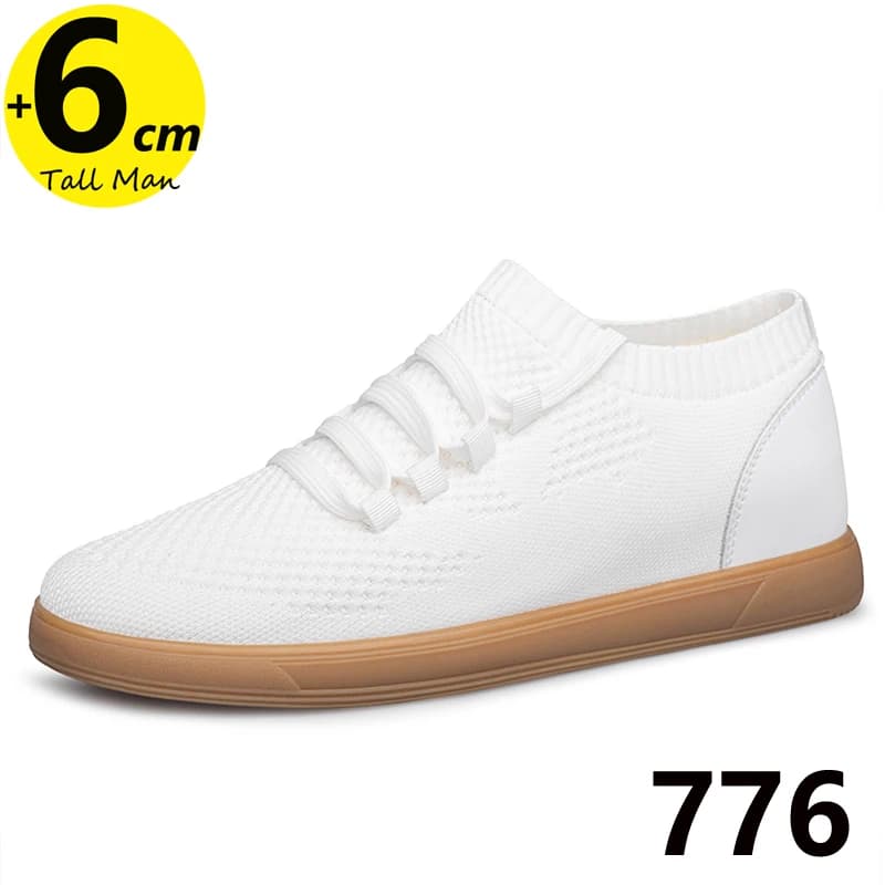 776 Sneakers Men Sports Elevator Shoes Height Increase Insole 6cm Man White Sports
