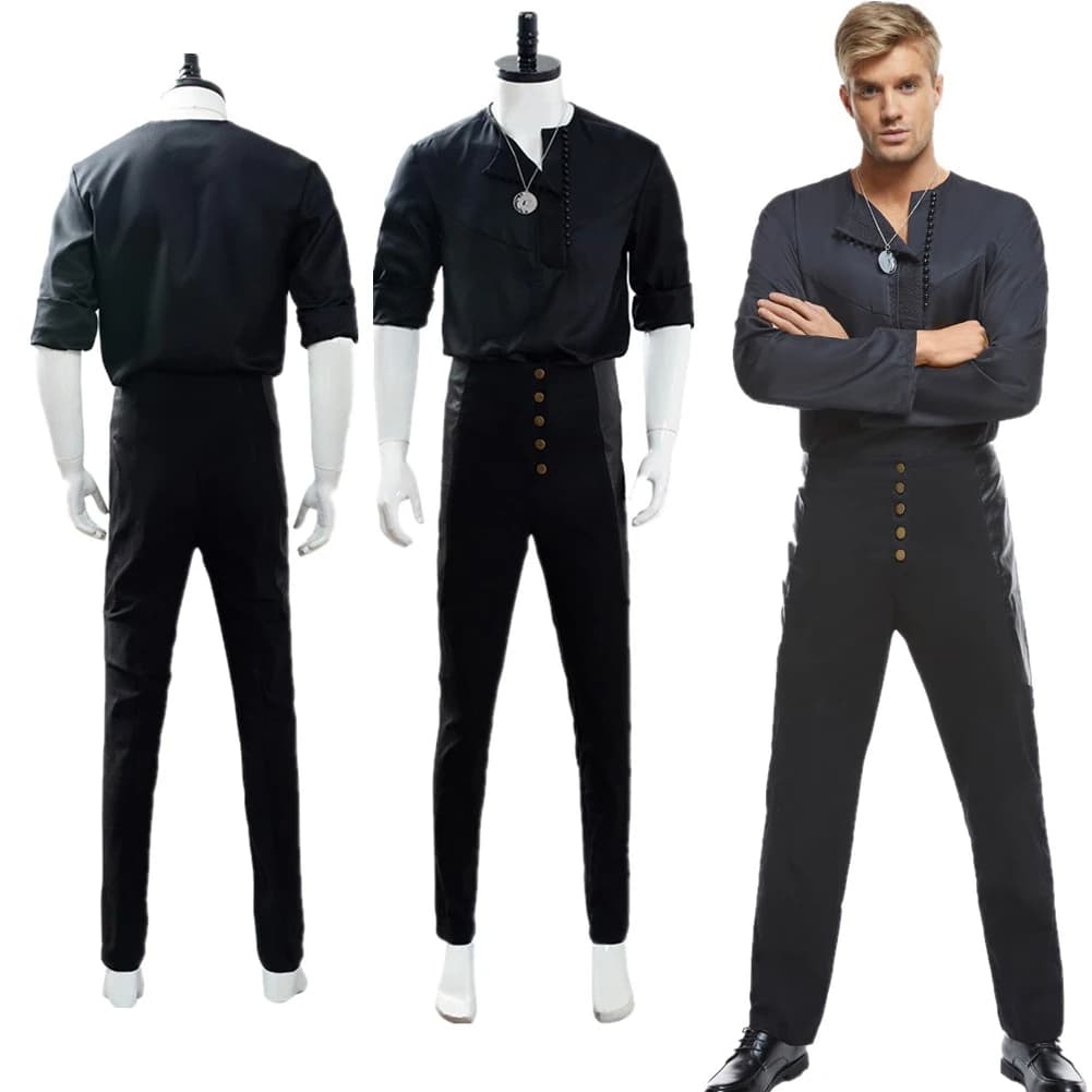 Geralt Cosplay Costume Movie Wizard 3 Fantasia Adult Men Fantasy Roleplay Outfits Male Halloween Carnival Party Disguise Clothes