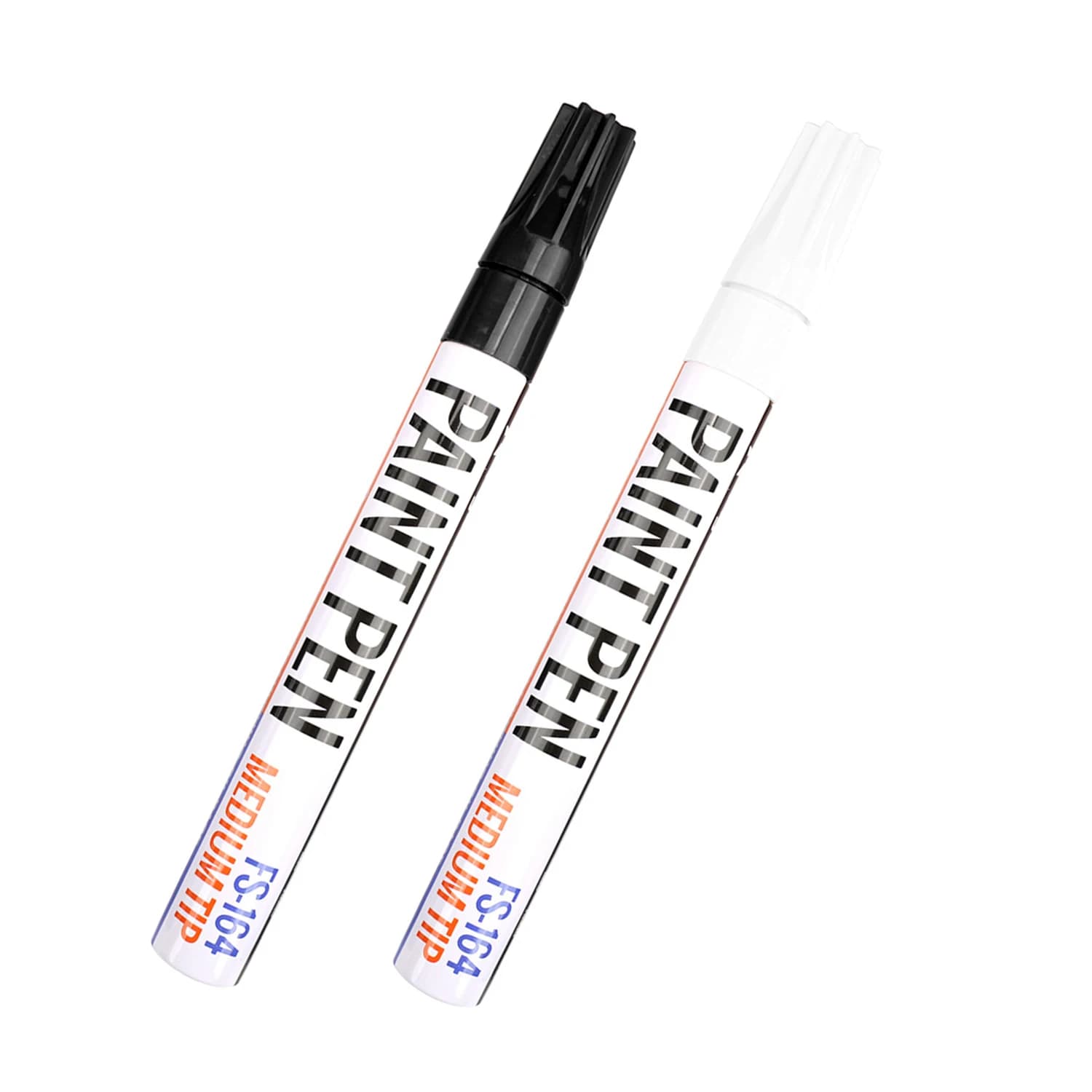 Black/White Oil Based Paint Pens, Permanent Marker for Metal, Wood, Canvas, Fabric, Plastic, Tire, Glass, Waterproof