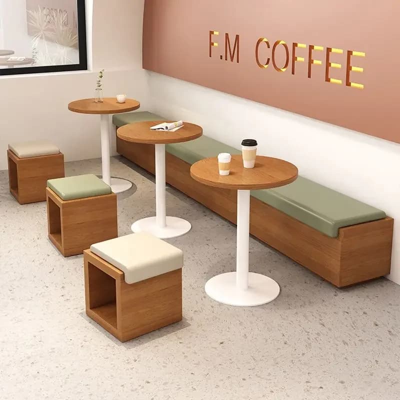 Business leisure backrest table and chair combination Customized Tables and Chairs in Sofa Book bar and clean bar