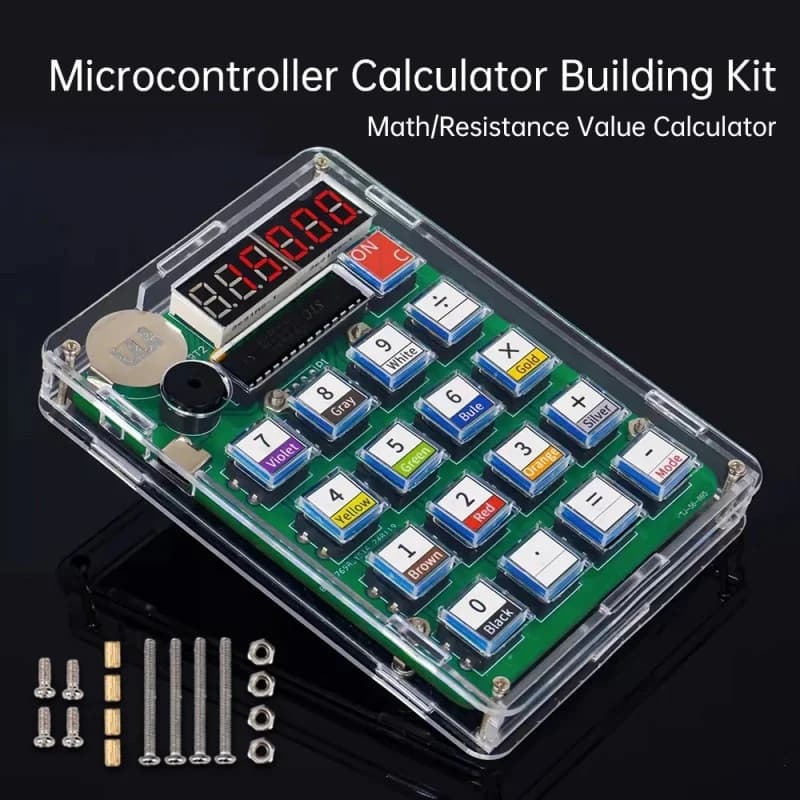 DIY Calculator Electronic Production Kit LED Digital Tube Display With Shell Single-Chip Microcomputer Soldering Practice Kit