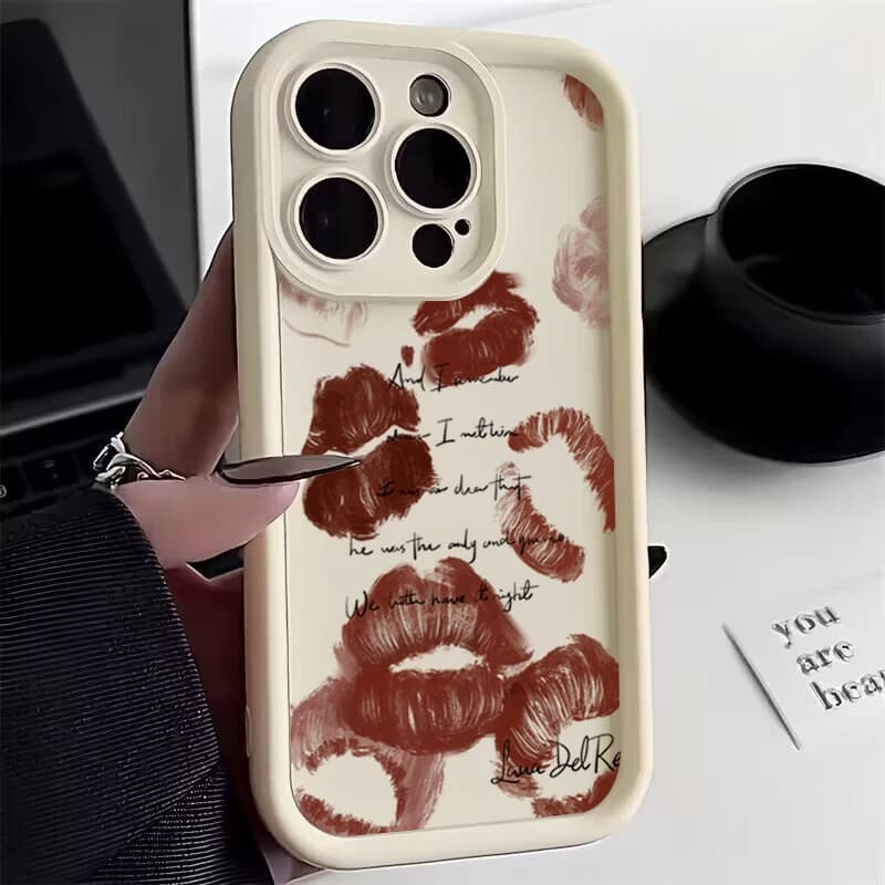For iPhone 16 16E Cases iPhone 15 Pro Max Cases Sexy Girl Red Lips Silicone Case For iPhone 14 13 12 11 XS XR X 7 8 Plus Cover