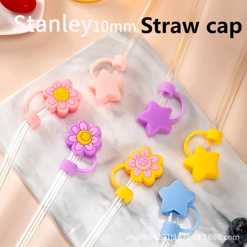 10mm Glass Straw Cap and Dustproof Cover for Stanley Cup and Glass Straws, High-Quality Accessories