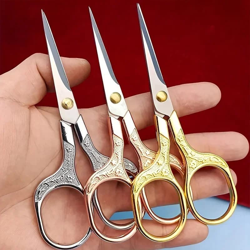 Stainless Steel Scissor Fabric Thread Sewing Scissor Colorful Handicraft Household Embroidery Sewing Shears Embroidery Scissors
